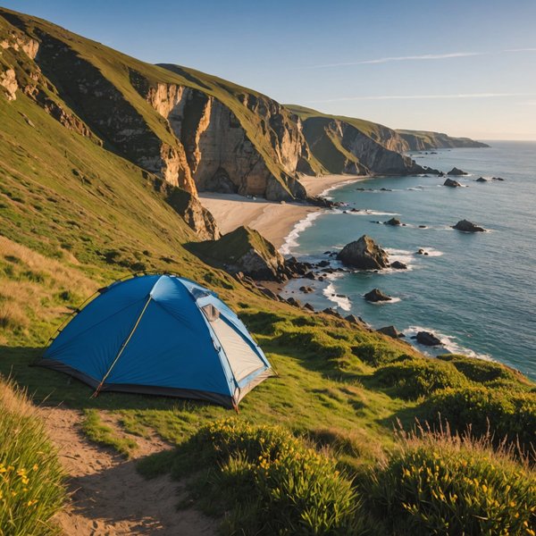 Quels sont les conseils pour camper en toute sécurité en région de falaises côtières?